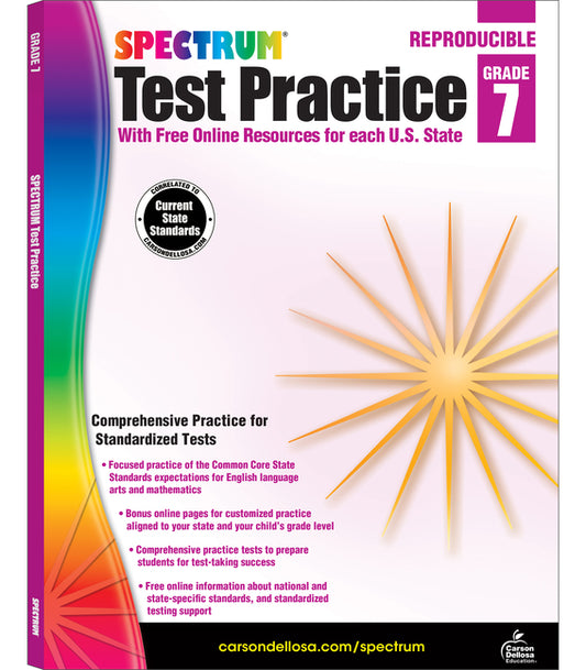 Spectrum Test Practice, Grade 7: Volume 67 - Ingram