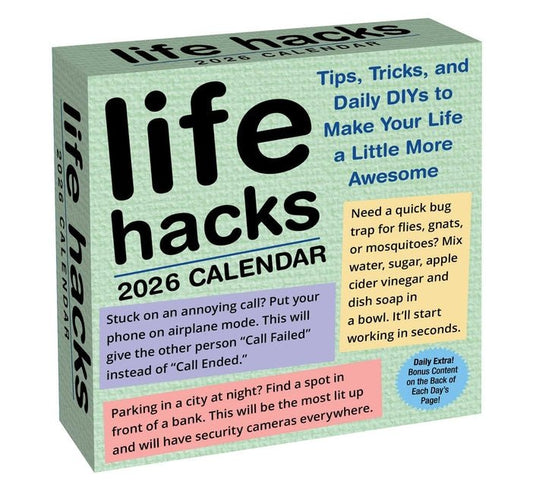 Life Hacks 2026 Day-To-Day Calendar - Ingram