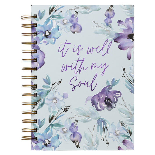 Large Hardcover Journal It Is Well with My Soul Inspirational Wire Bound Notebook W/192 Lined Pages [Hardcover] with Love - Ingram