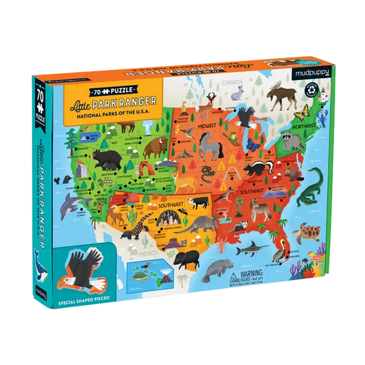 Little Park Ranger National Parks Map of the U.S.A. Geography Puzzle