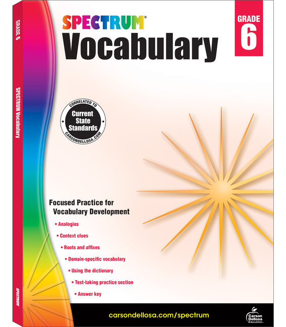 Spectrum Vocabulary, Grade 6: Volume 89 - Ingram