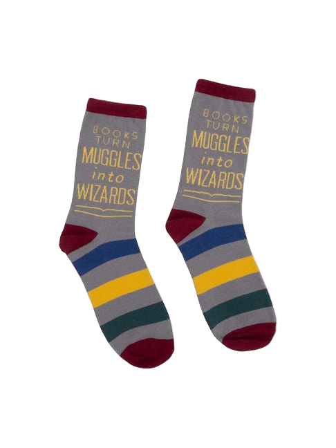 Books Turn Muggles Into Wizards Socks