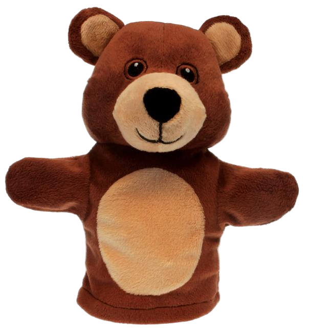 Brown teddy bear plush toy on a transparent background