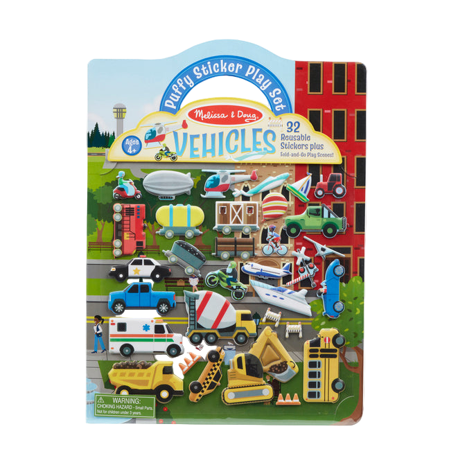 Melissa & Doug Puffy Sticker Play Set- Vehicles