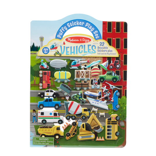 Melissa & Doug Puffy Sticker Play Set- Vehicles