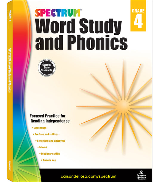 Spectrum Word Study and Phonics, Grade 4: Volume 83 - Ingram