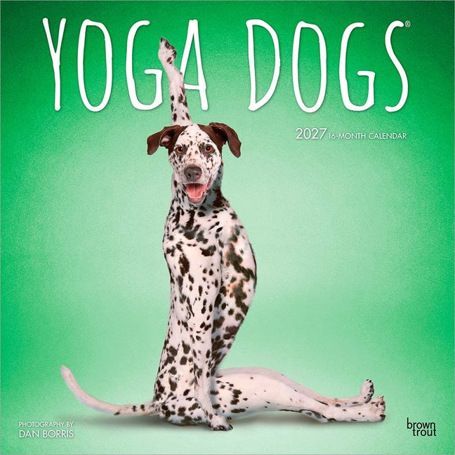 Yoga Dogs Official 2027 12 X 24 Inch (Hanging) Monthly Square Wall Calendar Plastic-Free - Ingram