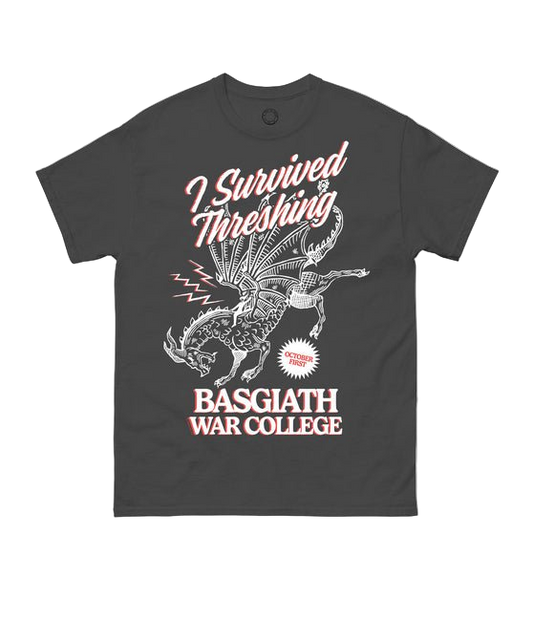 Rebecca Yarros's Fourth Wing: I Survived Threshing Unisex T-Shirt