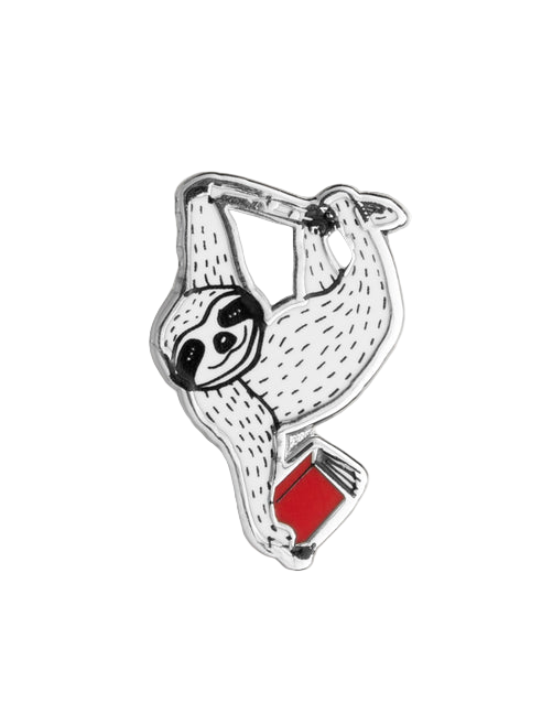 Book Sloth Enamel Pin