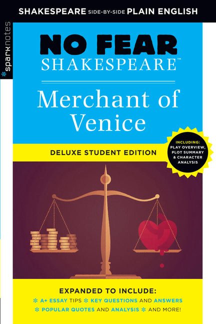 Merchant of Venice: No Fear Shakespeare Deluxe Student Editions - Shakespeare Side-By-Side Plain English (Revised) - Ingram