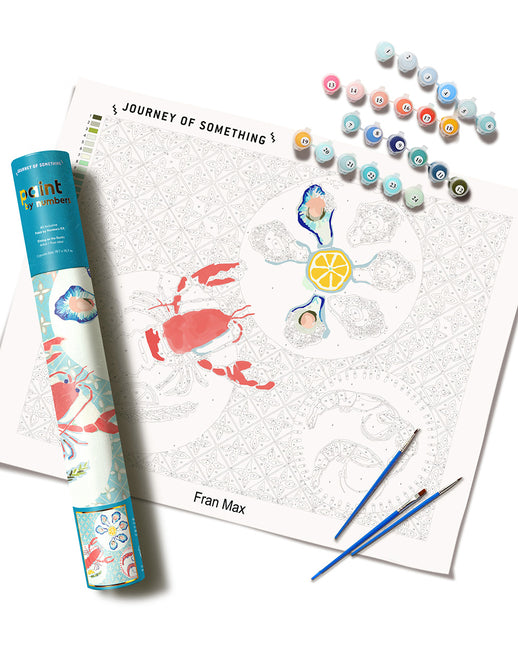 Dining on the Rocks Paint by Numbers Kit & Canvas - DIY Adult Craft Kit - Artist Designed - Ingram