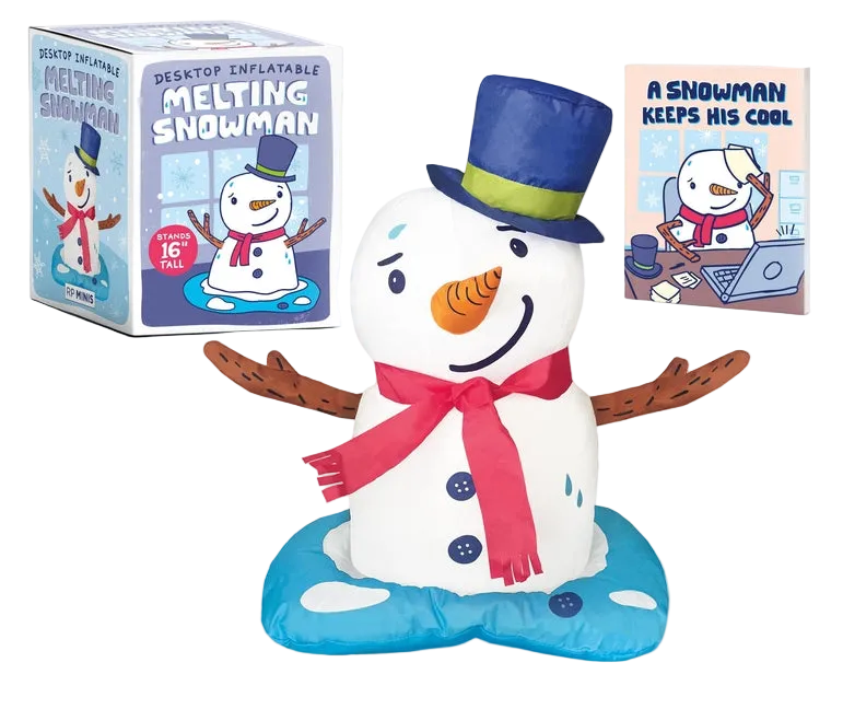 Desktop Inflatable Melting Snowman: Stands 16" Tall