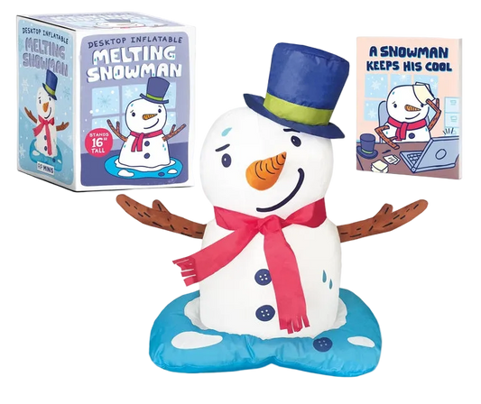Desktop Inflatable Melting Snowman: Stands 16" Tall
